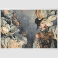 Donkere Schoonheid & Moody Blauwe Bloemen, Portret