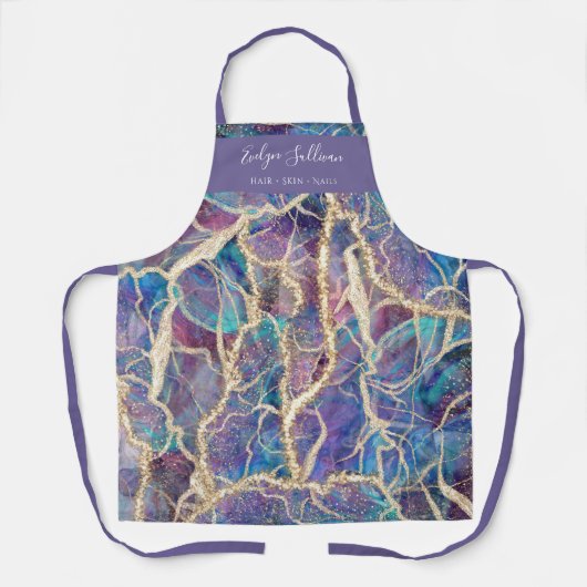 donkere schoonheidsberoerte schort (Voorkant)