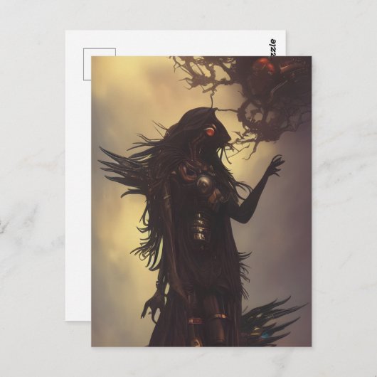 Donkere sci-Fi Fantasy Briefkaart (Voorkant / Achterkant)