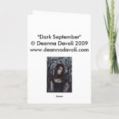 Donkere september - wenskaart kaart (Achterkant)
