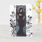 Donkere september - wenskaart kaart (Gele Bloem)