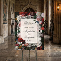 Donkere Sfeervolle Bloemenkunst Vintage Gotische K
