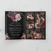Donkere Sfeervolle Bloemrijke Frame Zwarte QR Code (Binnen)