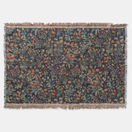 Donkere Sfeervolle Middennachtelijke Bos Bloemrijk Deken