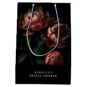 Donkere Sfeervolle Romantische Bloemige Bruids-Sho Medium Cadeauzakje (Achterkant)