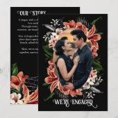 Donkere Sfeervolle Trouwbelofte Aankondiging Aange (Voorkant / Achterkant)