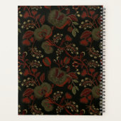 Donkere Sfeervolle Vintage Bloem Gothic Cottage Planner (Achterkant)