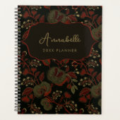 Donkere Sfeervolle Vintage Bloem Gothic Cottage Planner (Voorkant)