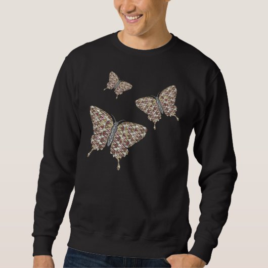 Donkere Shirt van Afrikaanse Swallowtail Mannen (Voorkant)