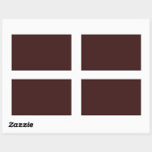 Donkere Sienna Rechthoekige Sticker (Vel)