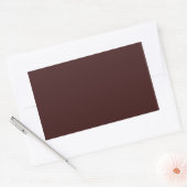 Donkere Sienna Rechthoekige Sticker (Envelop)