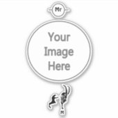 Donkere Silhouette Ram in zwarte inkt Sticker (Voorkant)