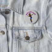 Donkere Skater met Helmet Ronde Button 5,7 Cm (In situ)