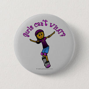 Donkere Skater met Helmet Ronde Button 5,7 Cm