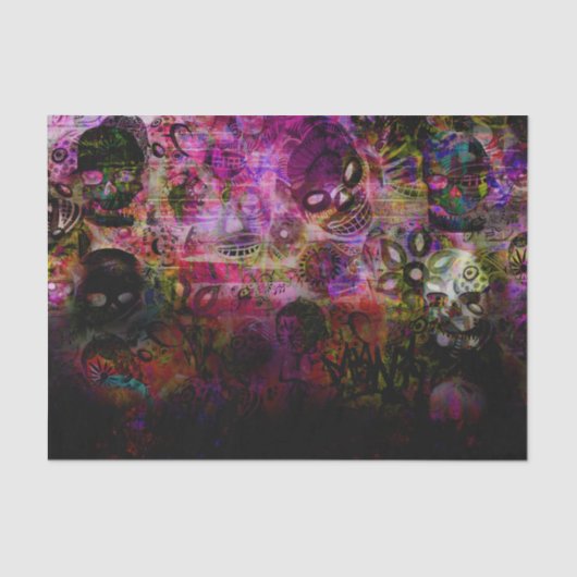 Donkere skeleton tissuepapier (Voorkant)