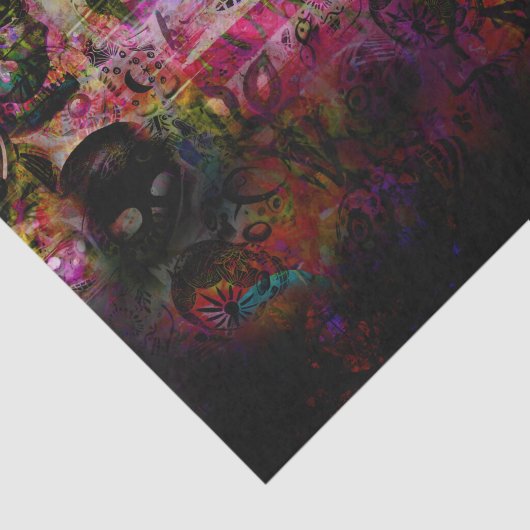 Donkere skeleton tissuepapier (Detail)