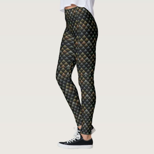 Donkere Slangenprint Leggings (Links)