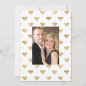 Donkere Smaragd en Gouden Bloem Bruiloft Save The  Date (Achterkant)