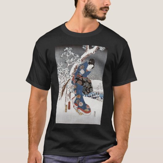Donkere sneeuw Geisha T-Shirt (Voorkant)