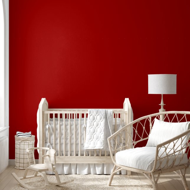 Donkere Snoep Apple Red Solid Color Behang (Kinderen)