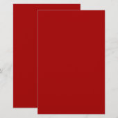 Donkere Snoep Apple Red Solid Color Briefpapier (Voorkant / Achterkant)