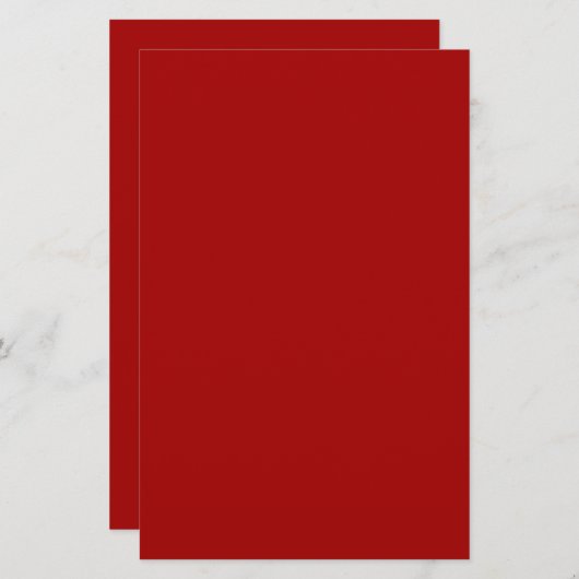 Donkere Snoep Apple Red Solid Color Briefpapier (Voorkant / Achterkant)