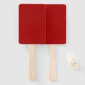 Donkere Snoep Apple Red Solid Color Handwaaier (Voorkant en achterkant)