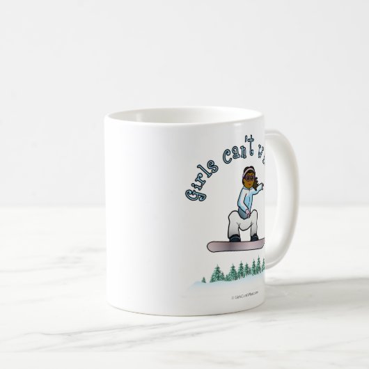 Donkere Snowboarder Koffiemok (Voorkant rechts)