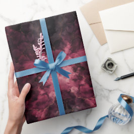Donkere sombere bordeaux wijn rook abstract patroo cadeaupapier