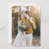 Donkere, sombere bosbomen bij schemering verloving kaart (Achterkant)