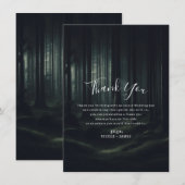 Donkere, sombere bosbomen schemering trouwdag beda kaart (Voorkant / Achterkant)