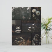 Donkere, sombere collage scrapbookpapier (Staand voorkant)