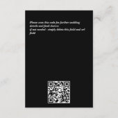 Donkere, sombere paarse pioenrozen RSVP kaart (Achterkant)