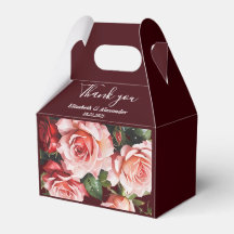 Donkere, sombere roze en rode rozen maroon bruilof