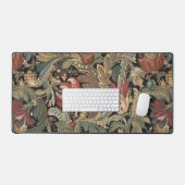 Donkere, sombere vintage bloem botanische patroon bureaumat (Keyboard & Muis)