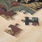 Donkere, sombere vintage bloem botanische patroon legpuzzel (Zijkant)