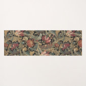 Donkere, sombere vintage bloem botanische patroon yogamat (Achterkant (horizontaal))