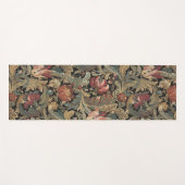 Donkere, sombere vintage bloem botanische patroon yogamat (Voorkant (horizontaal))