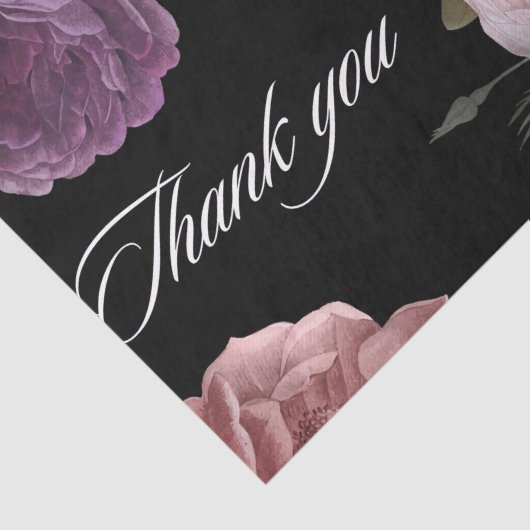 Donkere, sombere waterverf bloem zwarte Bruidsmeis Tissuepapier (Detail)