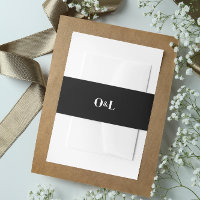 Donkere, sombere, zwarte minimalistische monogram