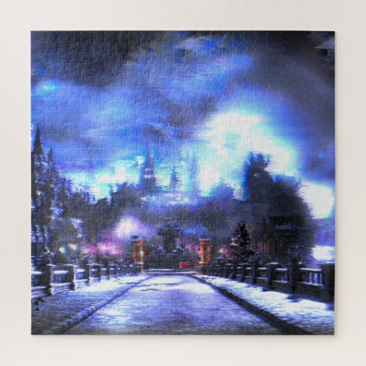 Donkere Souls glitch art landschap Legpuzzel (Verticaal)