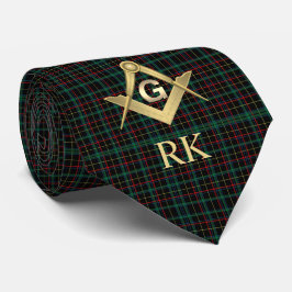 Donkere speldenmasonische monogrammed-Stropdas Stropdas