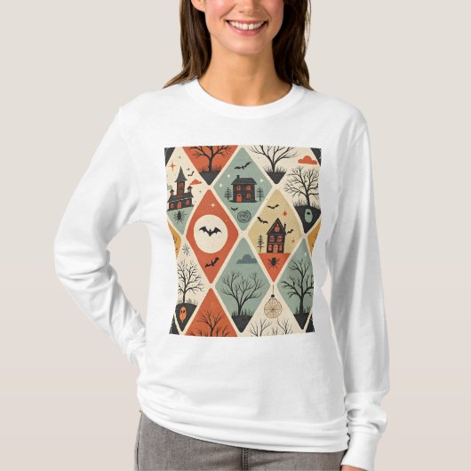Donkere spookpatroon t-shirt (Voorkant)