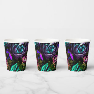 Donkere sprookjesachtige glamour bloem bloemen fee papieren bekers
