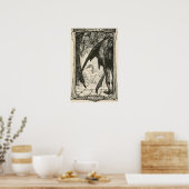 Donkere  sprookjesboekillustratie Poster (Keuken)