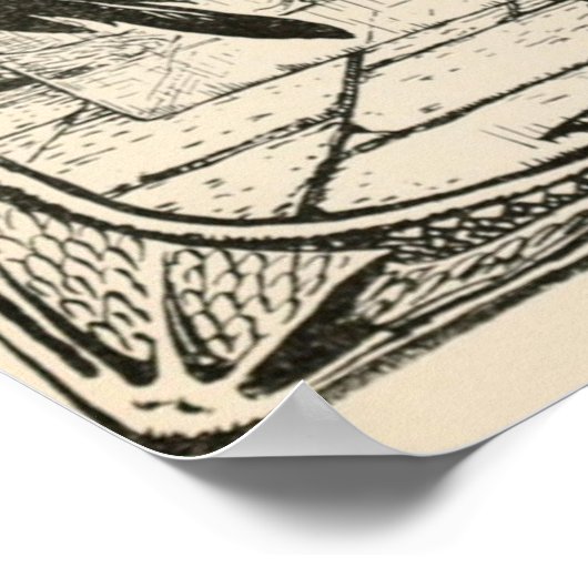 Donkere sprookjesboekillustratie Poster (Hoek)