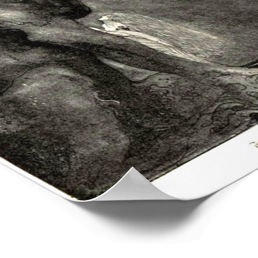 Donkere  sprookjesboekillustratie Poster (Hoek)