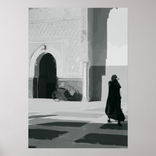 Donkere steeg in Fez Poster (Voorkant)