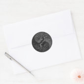 Donkere Steen Yin Yang Bomen Ronde Sticker (Envelop)