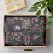 Donkere Stemming Bespruim Glans Bloem Moderne Tissuepapier (Geschenk)